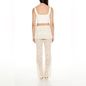 FOREVER 21 CREAM LACE PANTS